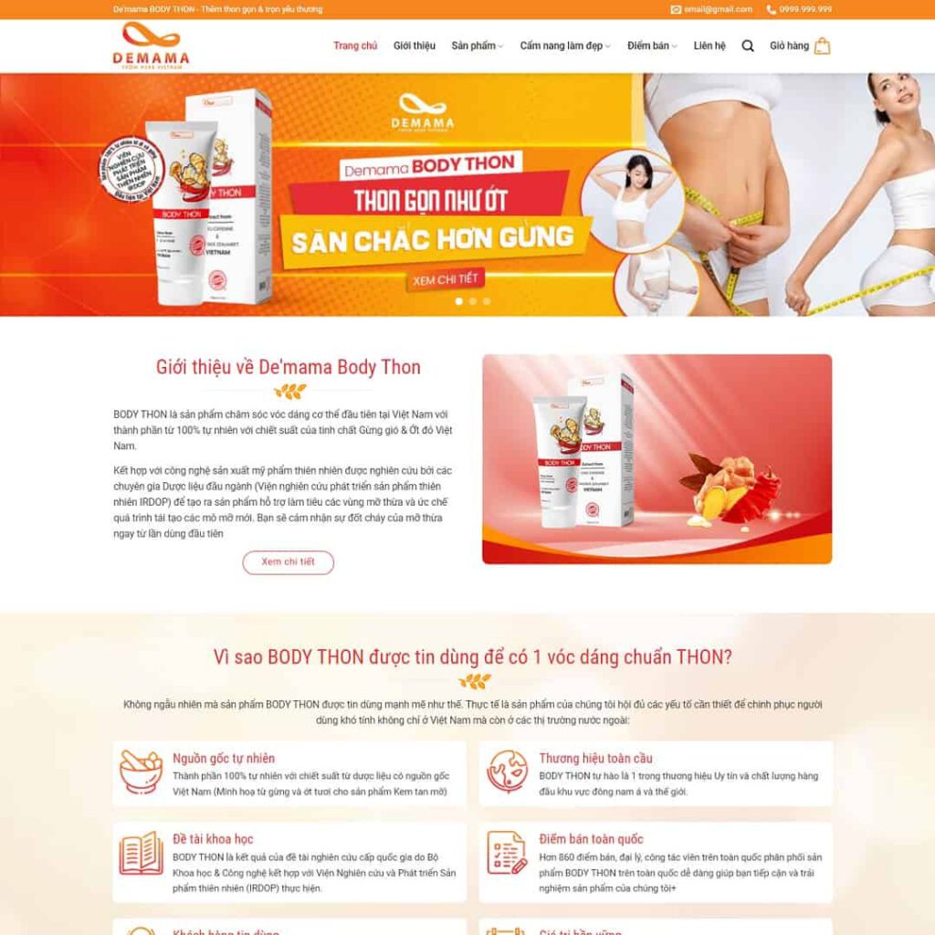 Theme WordPress thực phẩm chức năng 09