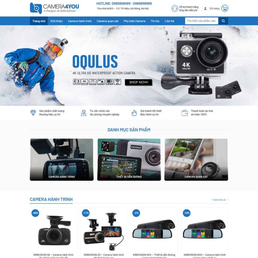 Theme WordPress Shop bán camera 01