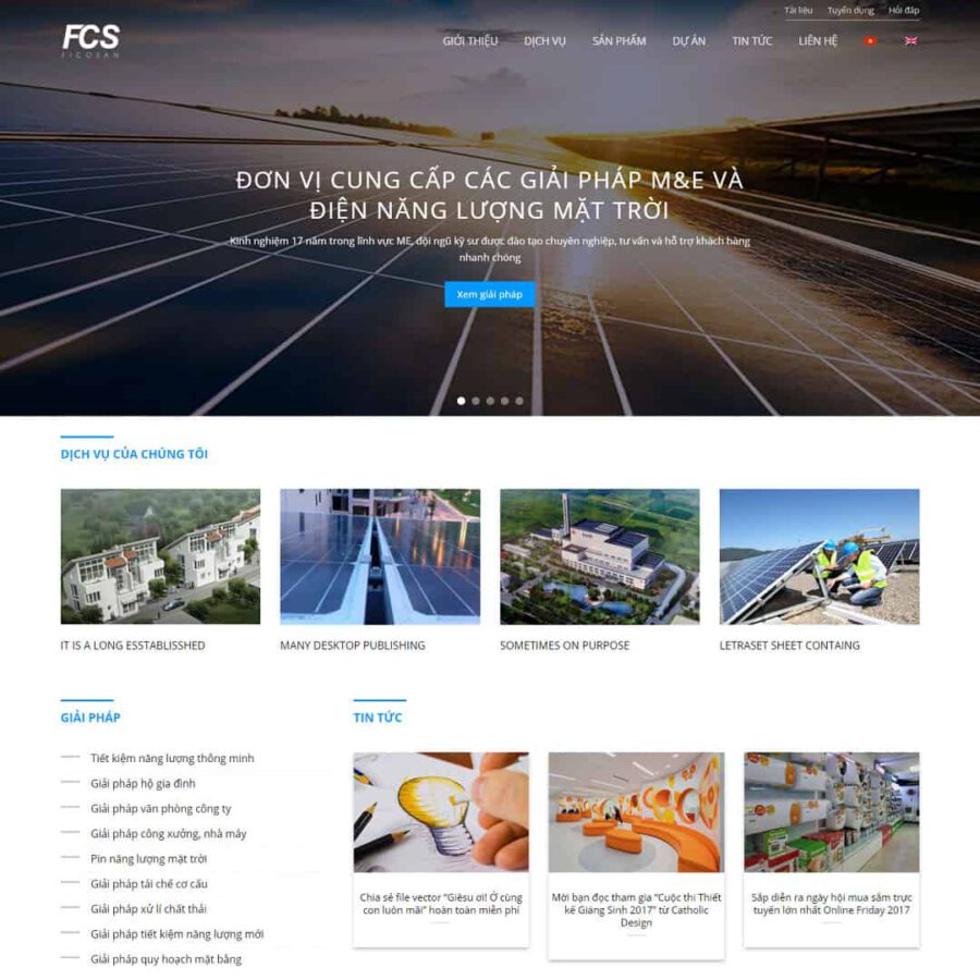 Theme WordPress công ty điện năng lượng mặt trời