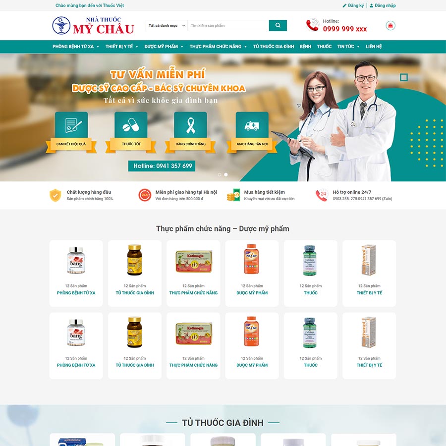 Theme WordPress nhà thuốc 05