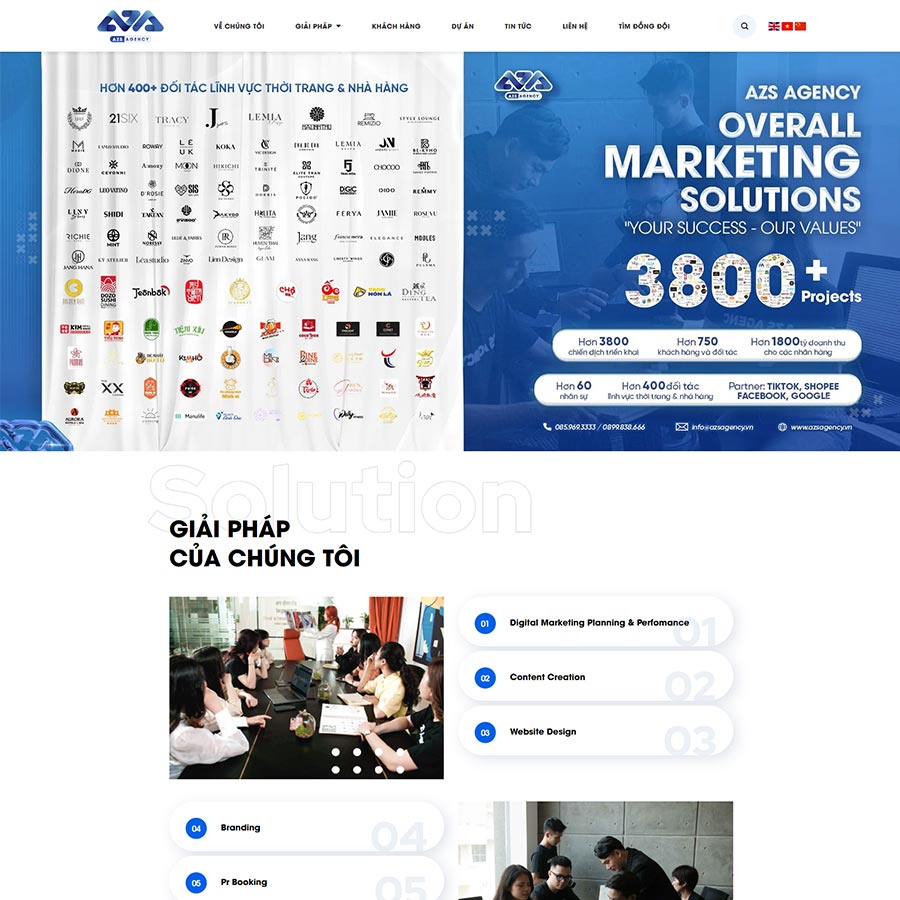 Theme WordPress công ty Agency, Marketing Online 04